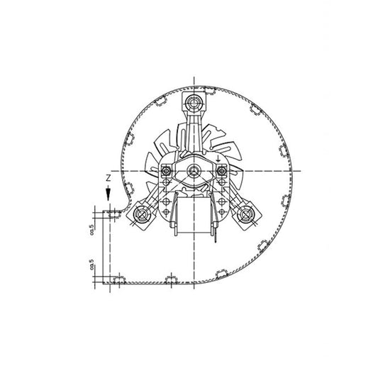 Ventilatore estrattore 60 x 60 20 K RL9760 ricambio per caldaie Beretta Riello