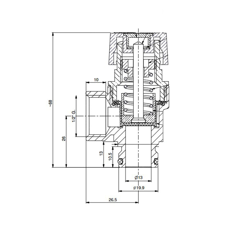 Valvola di sicurezza 3 BAR 1016135 ricambio compatibile per caldaie Immergas