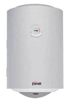 Ferroli scaldabagno elettrico "Titano" orizzontale acqua calda 50/120/150 Litri