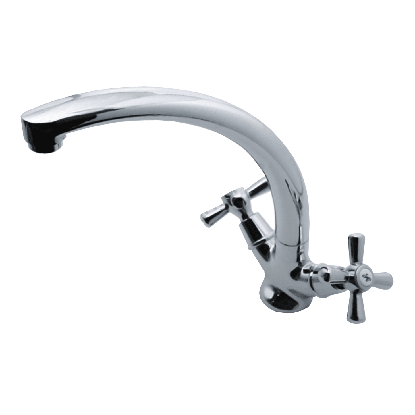 Miscelatore rubinetto per lavello in ottone cromato