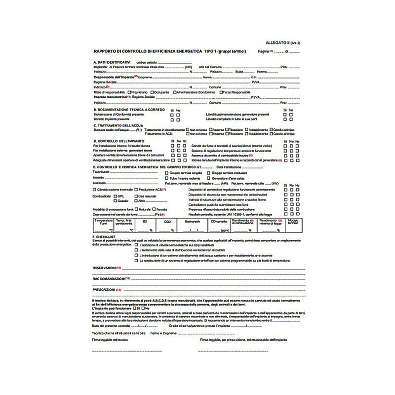 Rapporto di controllo di efficienza energ﻿etica 50 moduli in triplice copia