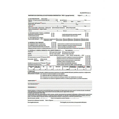 Rapporto di controllo di efficienza energ﻿etica 50 moduli in triplice copia